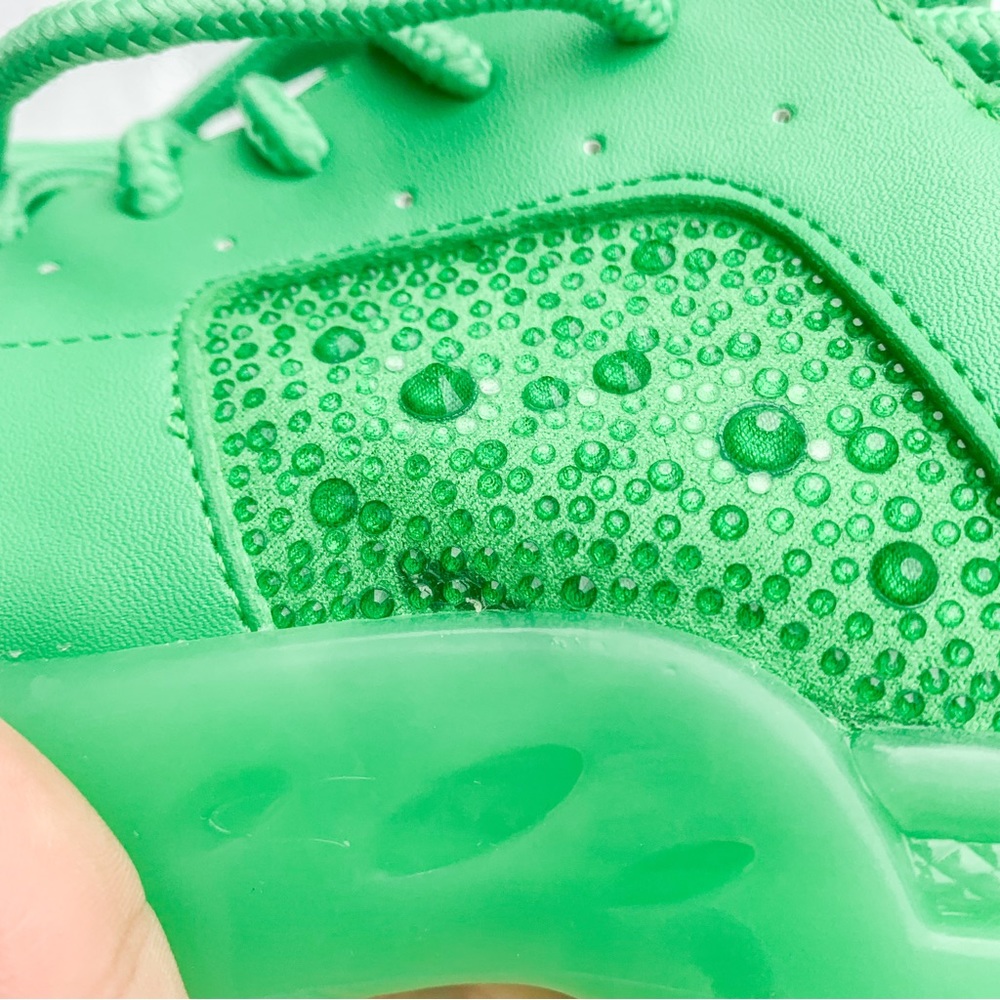 NEW Steve Madden Women's Maxima Rhinestone-trim Trainer Sneakers In Green Multi - Picture 5 of 7